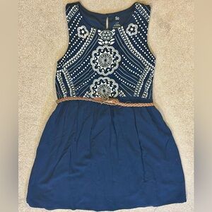 SO Navy and White Kids Dress